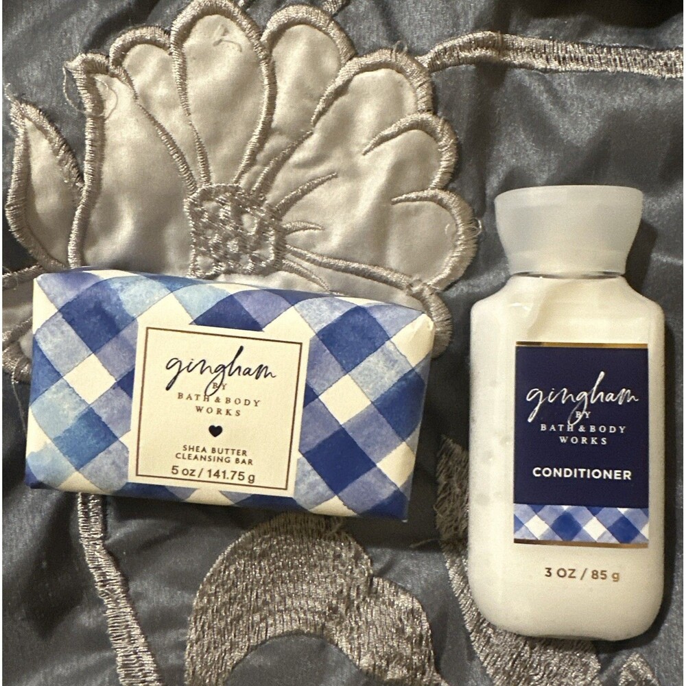 Bath & Body Works Shea Butter Cleansing Bar - Gingham 5oz & Hair Conditioner 3oz
